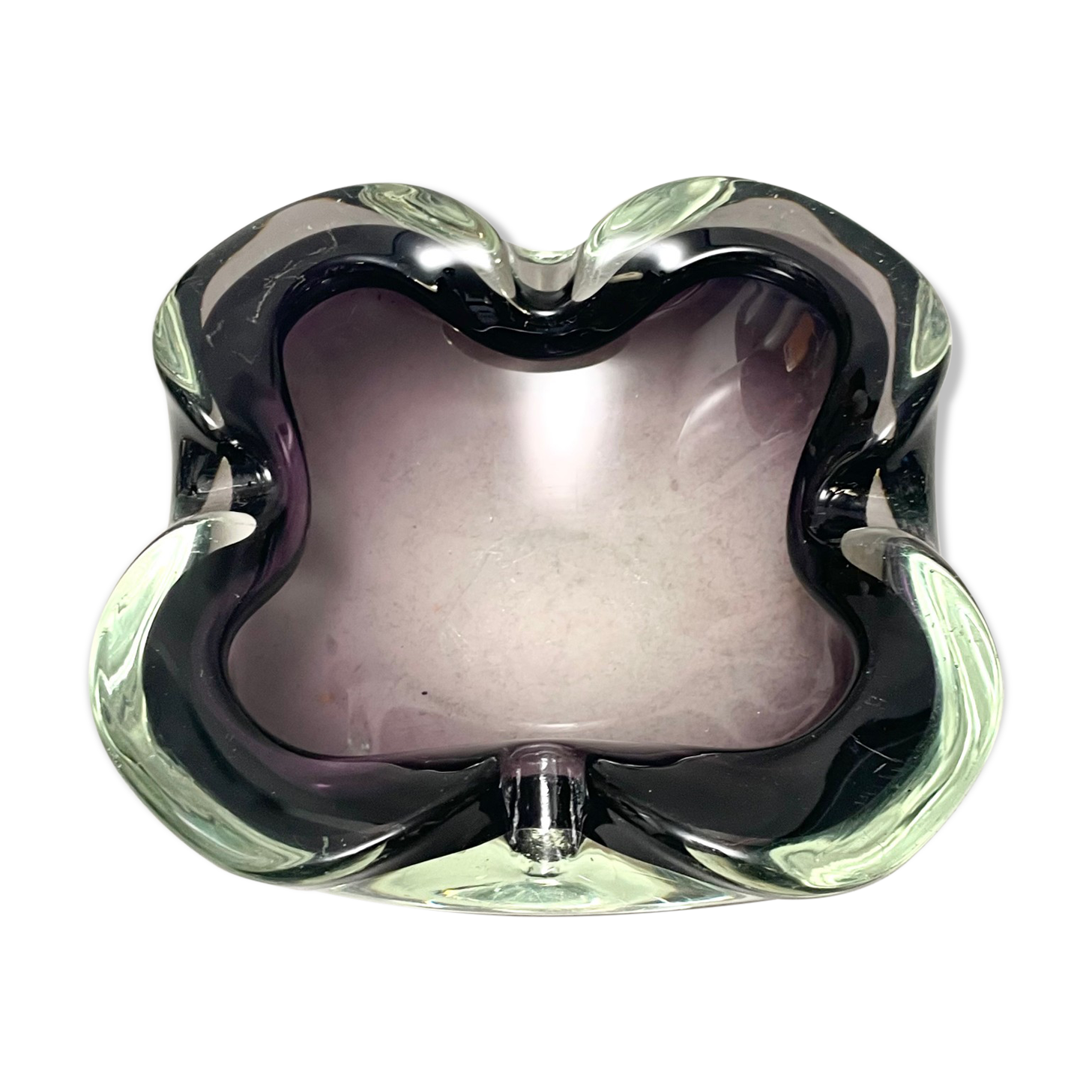 Sommerso ashtray in Murano glass 60 years