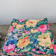 12 napkins table fabric with flowers vintage 1970