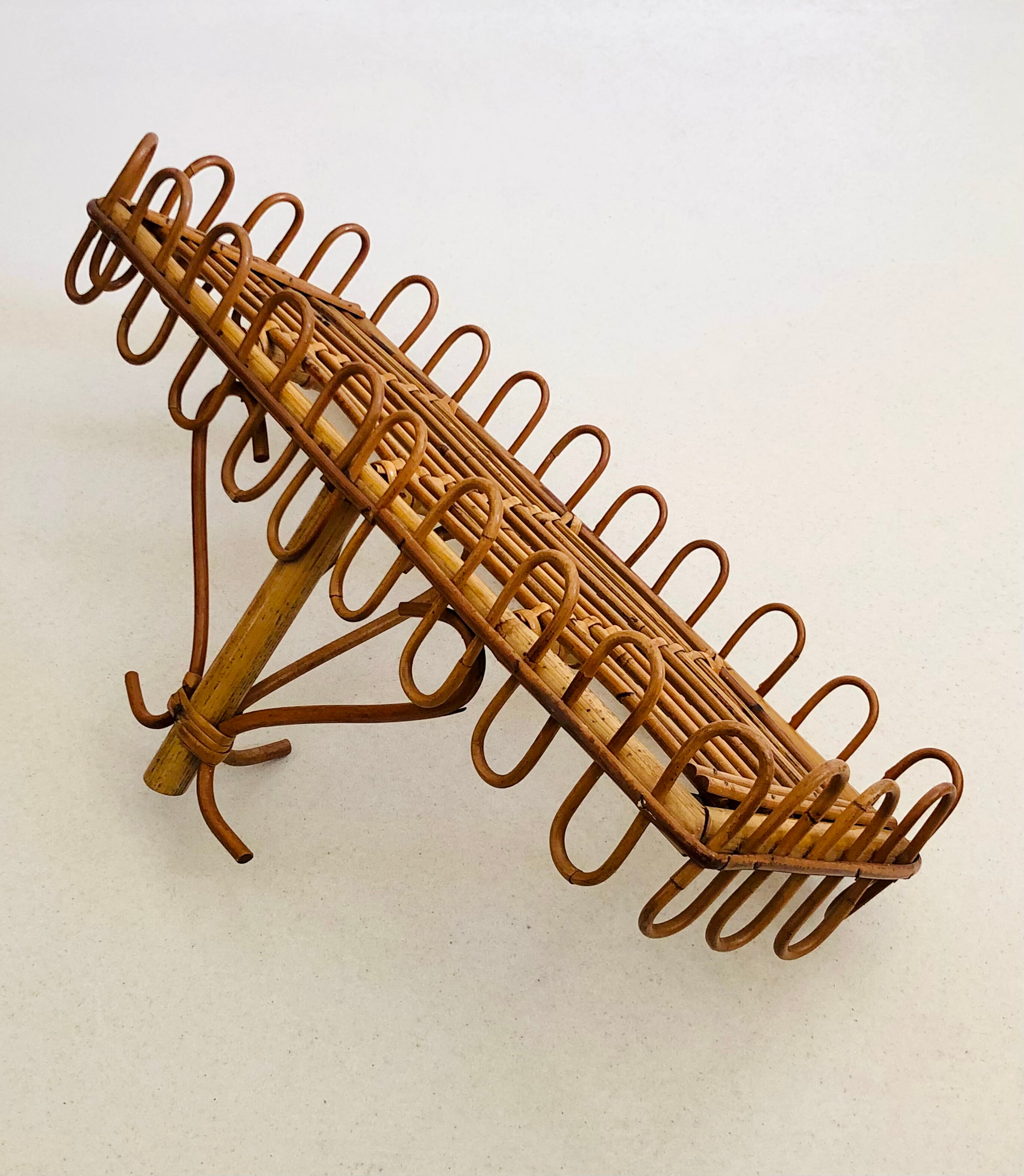 Rattan wall shelf, Italy 60