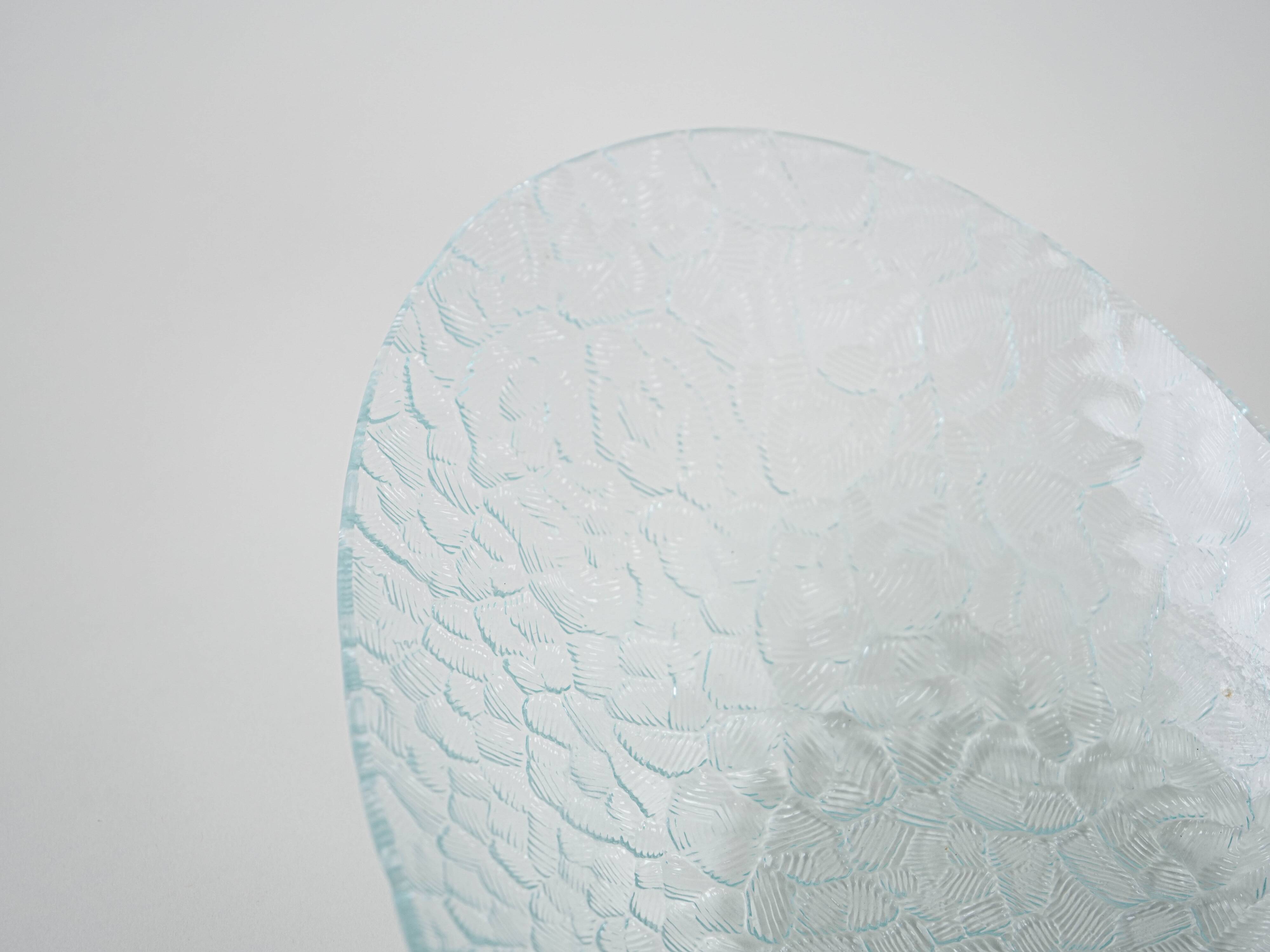 Glass serving dish, Danish design, 1970s, made in Denmark