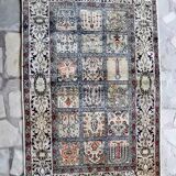 Hand-woven Kashmir silk rug 128x78cm