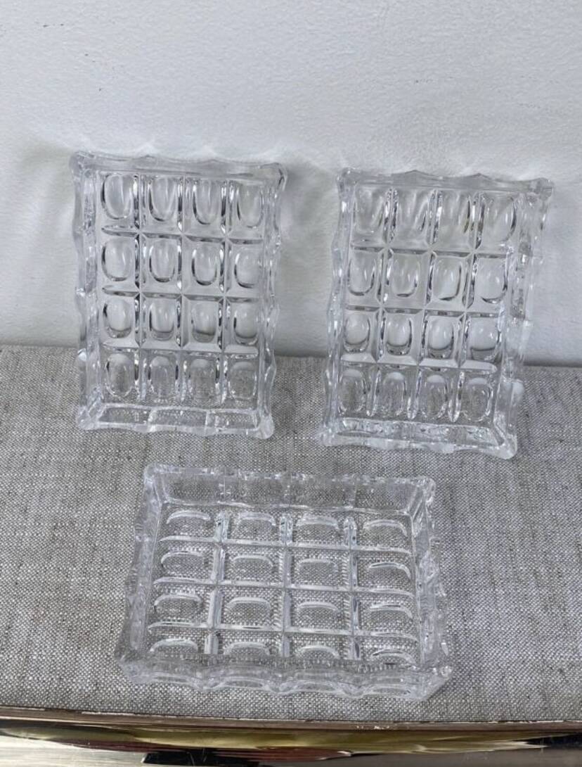 Silver-plated metal and glass hors d'oeuvre tray
