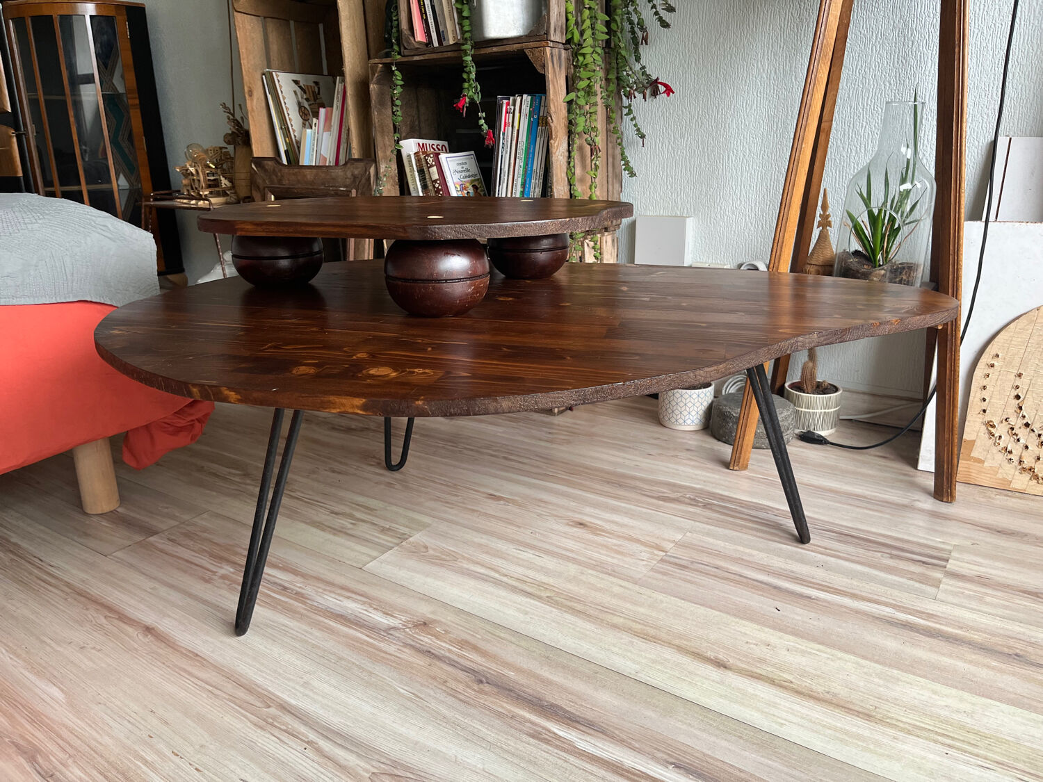 Wooden coffee table