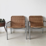 Paire de fauteuil en osier