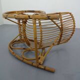 Mid-Century Italian Bamboo Rocking Chair, 1950s