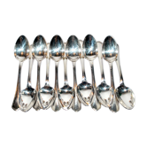 Series of 12 teaspoons spatours in silver metal with net Christofle