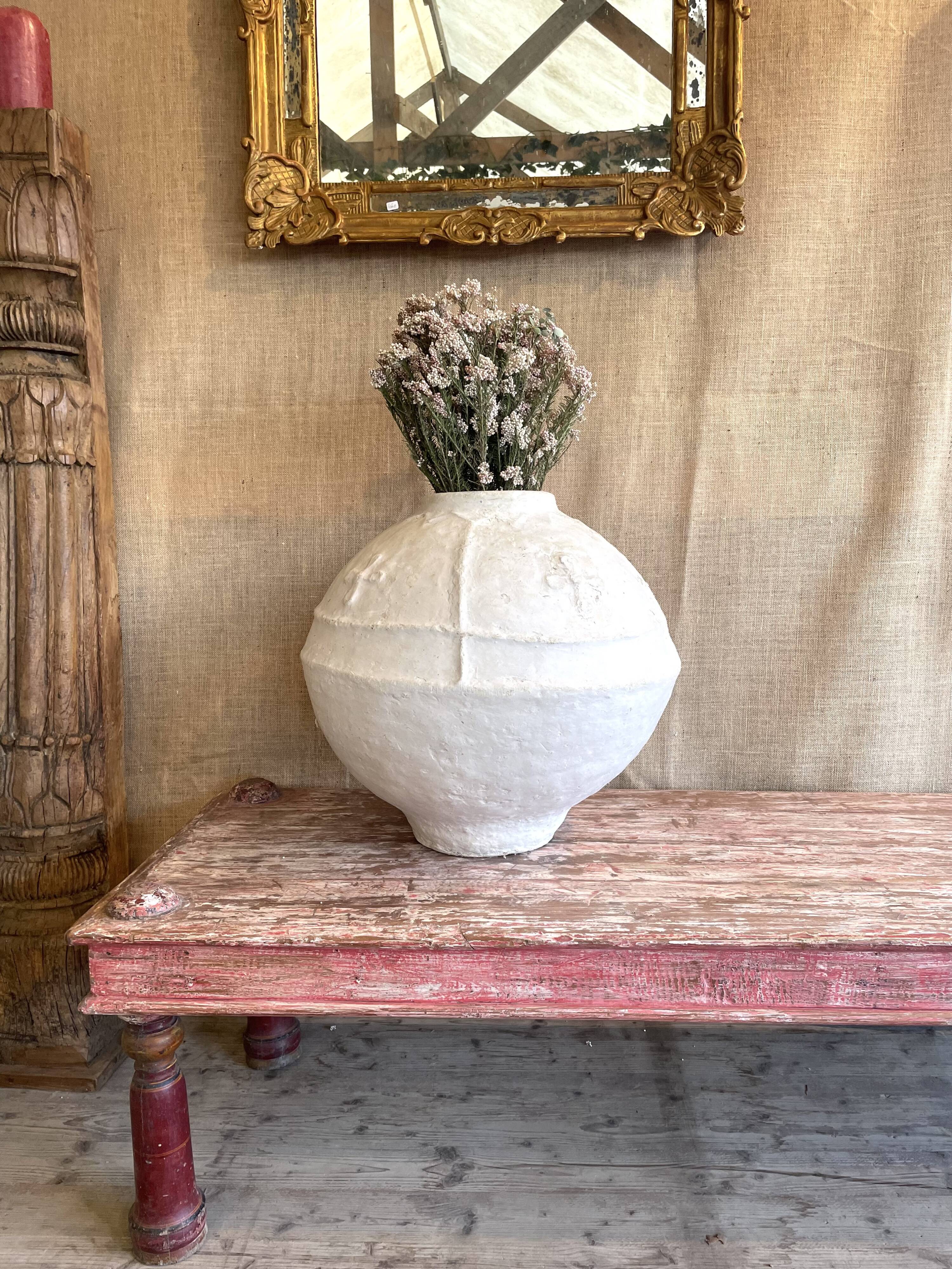 Large vintage papier-mâché jar