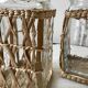 Duo of glass jars surrounded by vintage bamboo