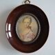Miniature portrait of a young girl, framed and under glass
