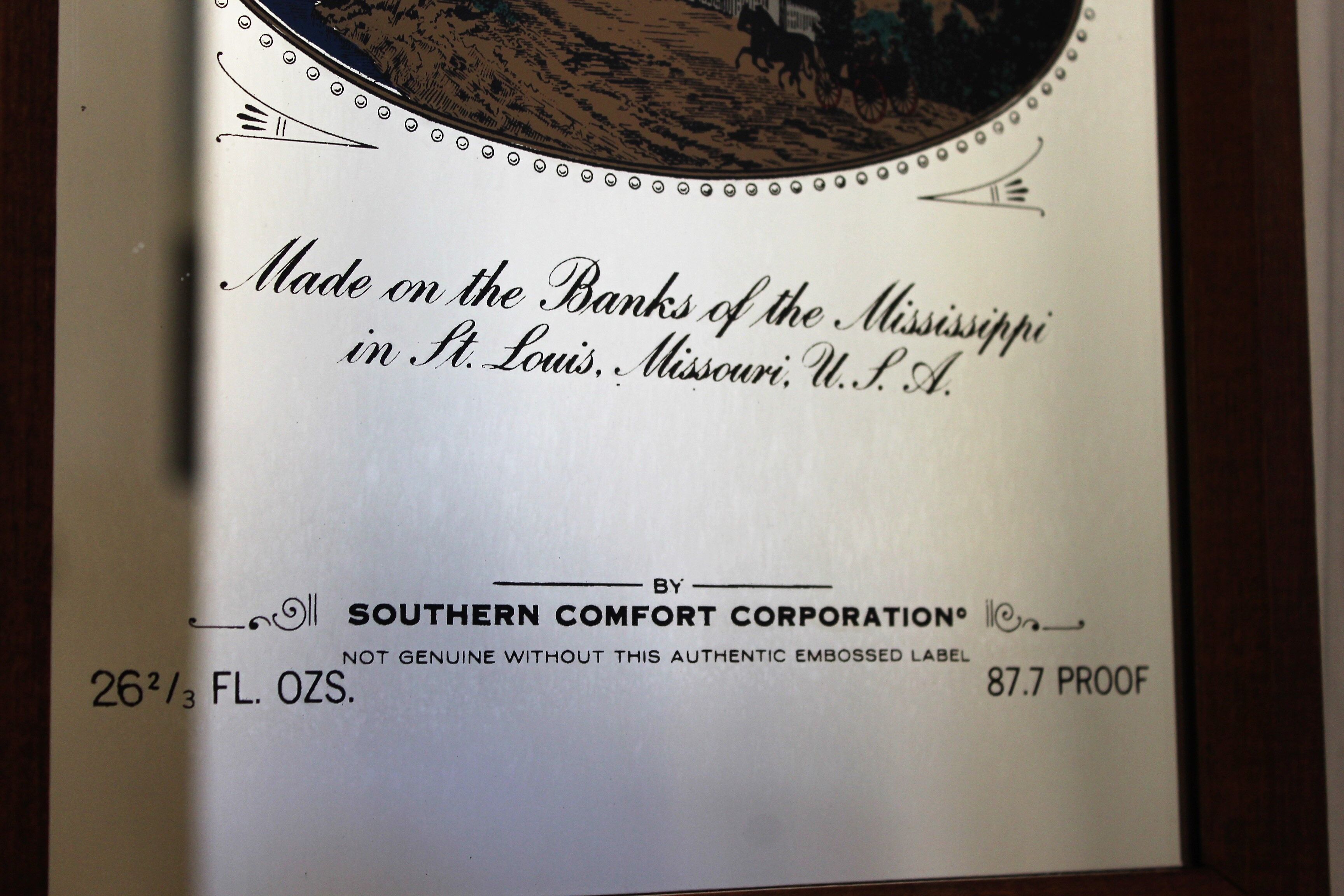 Southern Comfort advertising mirror 70s