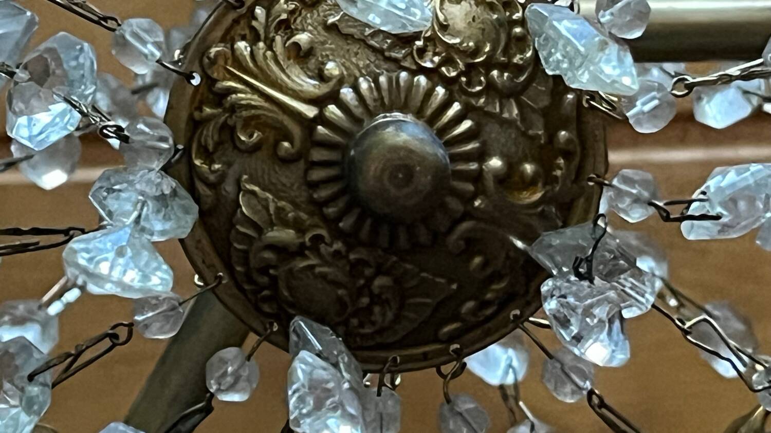 Antique hot air balloon chandelier with tassels