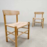 Vintage design oak dining chairs J39 Børge Mogensen