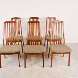 Set of 6 dining chairs, model EVA by Niels Kofoed, Denmark