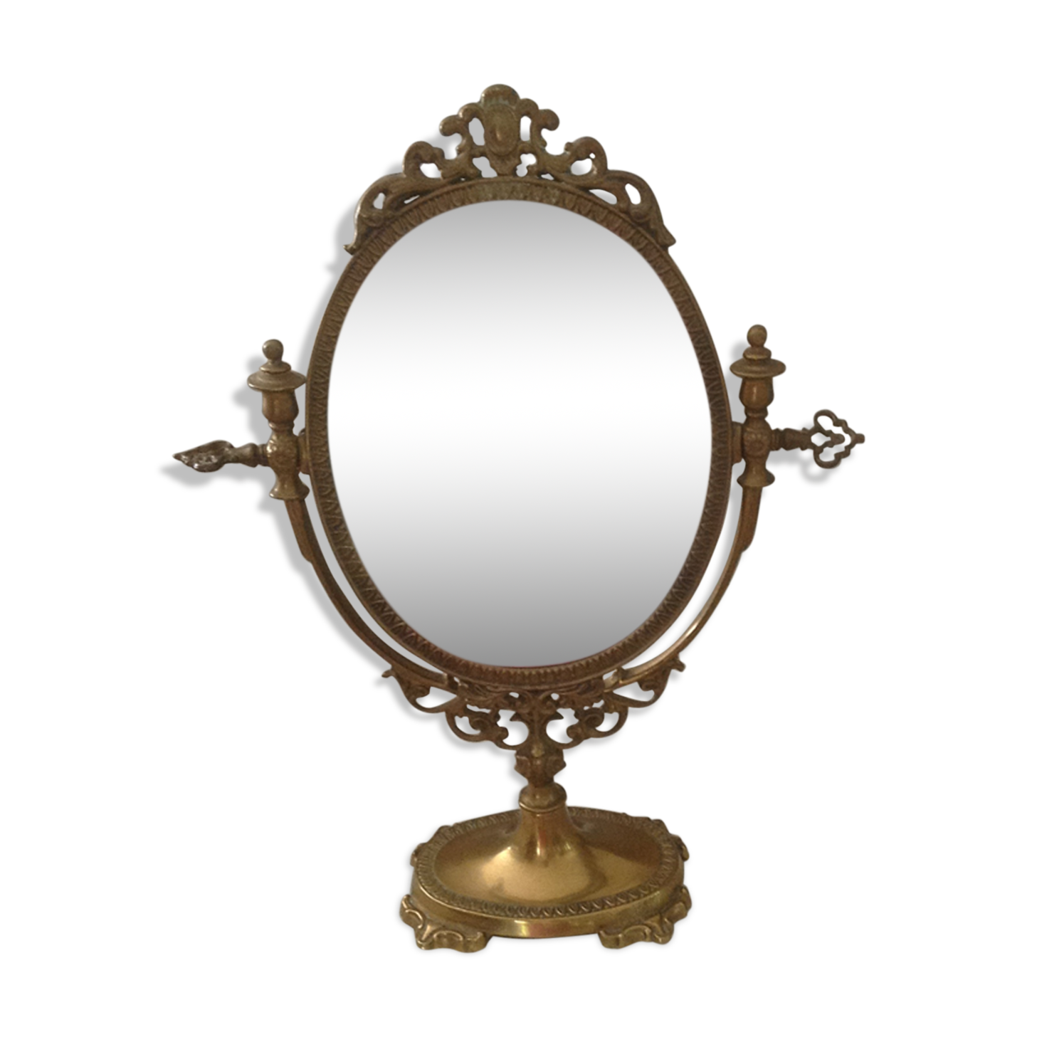 Psyche brass mirror of the 20th 30x39cm