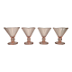 Set of 4 large ice cream bowls color rosaline vintage Italy