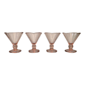 Set of 4 large ice cream bowls color rosaline vintage Italy