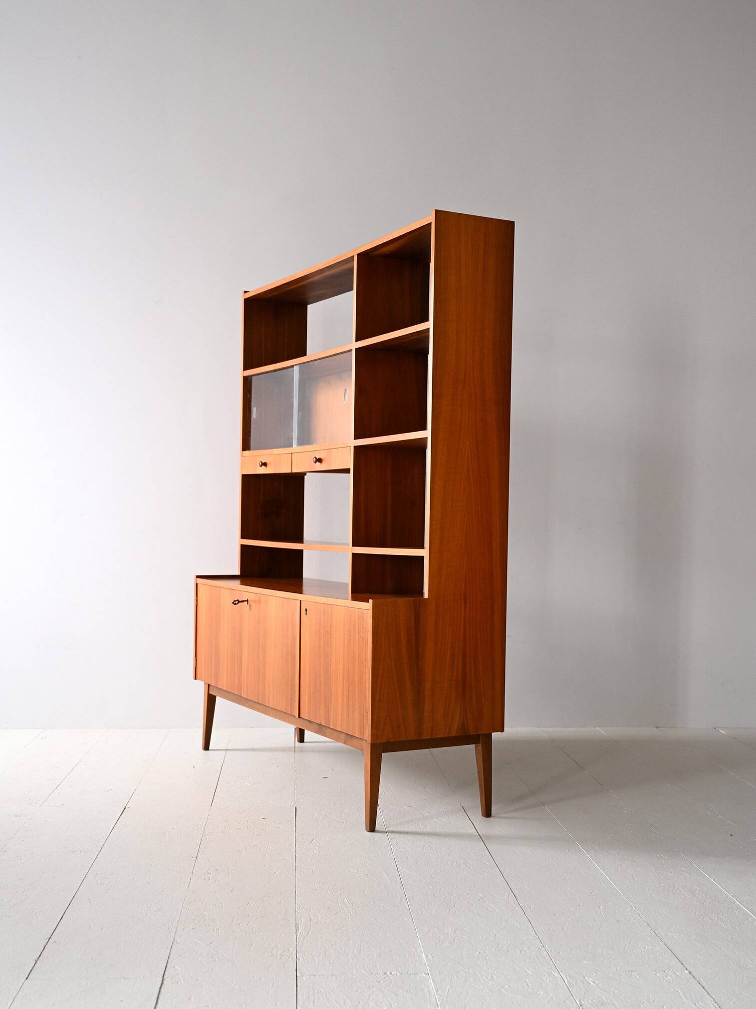 Sideboard bookcase with display cabinet