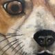 Oil on canvas dog portrait