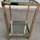 2 bedside tables, end tables in brass and transparent glass Maison Ja