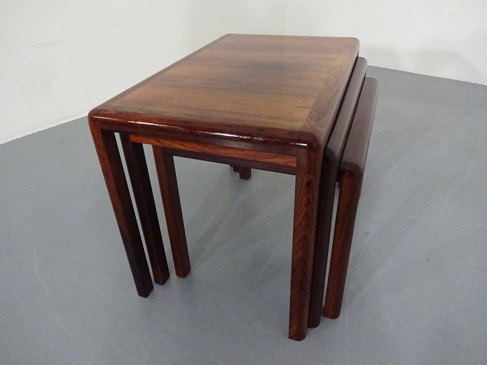Danish Rosewood Nesting Tables, 1960s, Set of 3