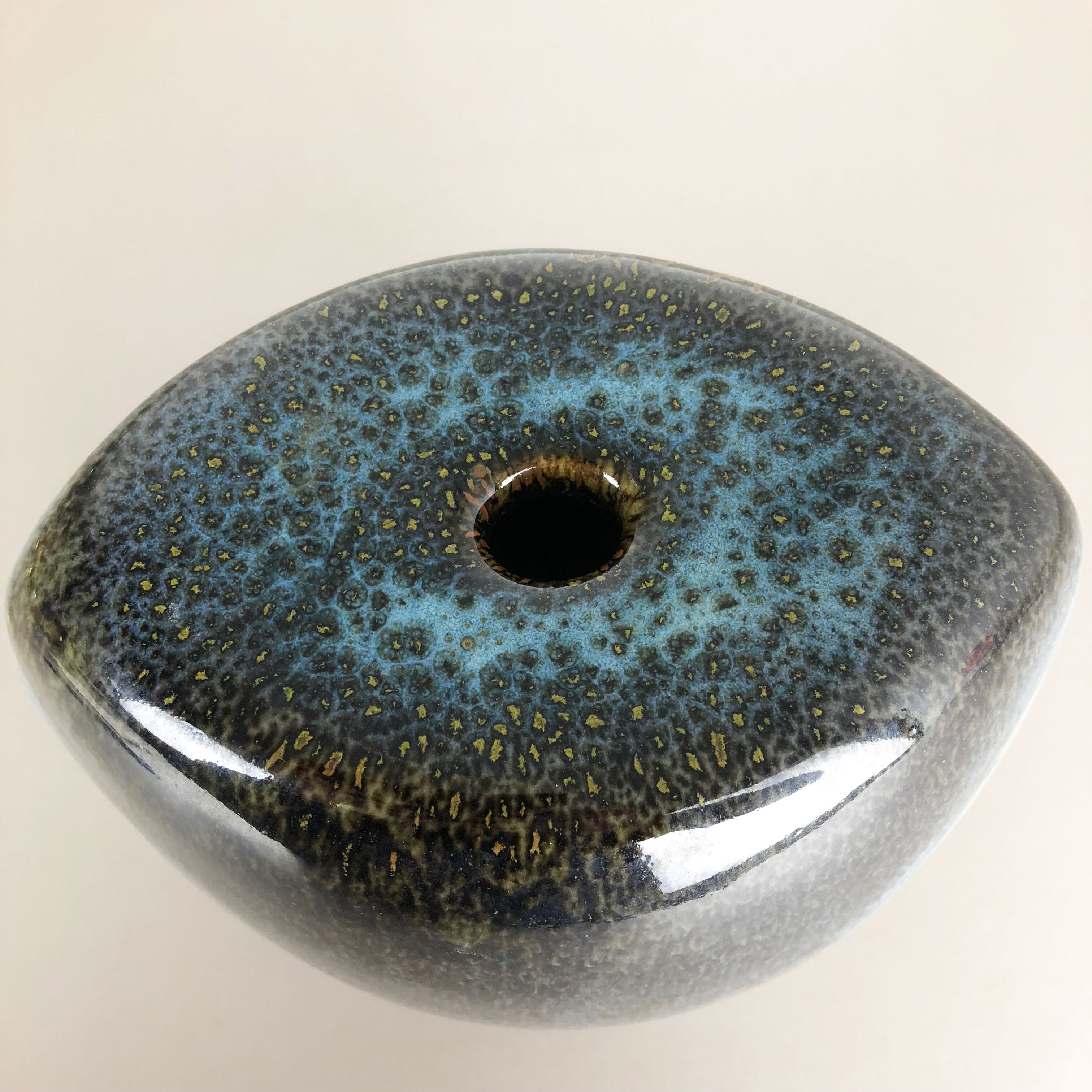 Abstract ceramic studio stoneware vase by Gotlind Weigel, Germany, 1960s