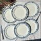 6 Flat plates Terre de fer bleu Salins model Arbois Ennege