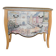 Baroque commode in multicoloured painted wood and black patinated oak with a photo of 'Paris'