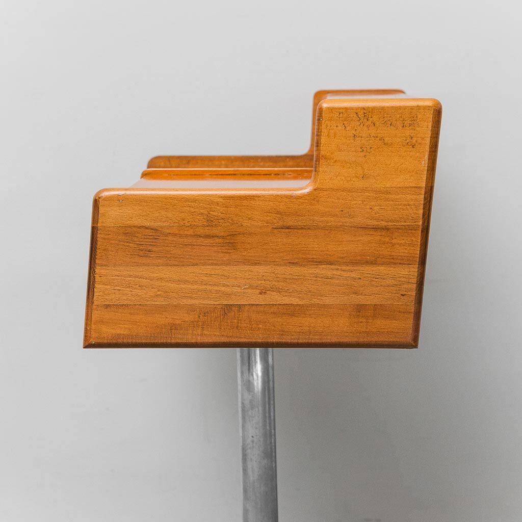 Table d'appoint FIMSA avec piédestal en métal, modernisme vintage des années 1960.