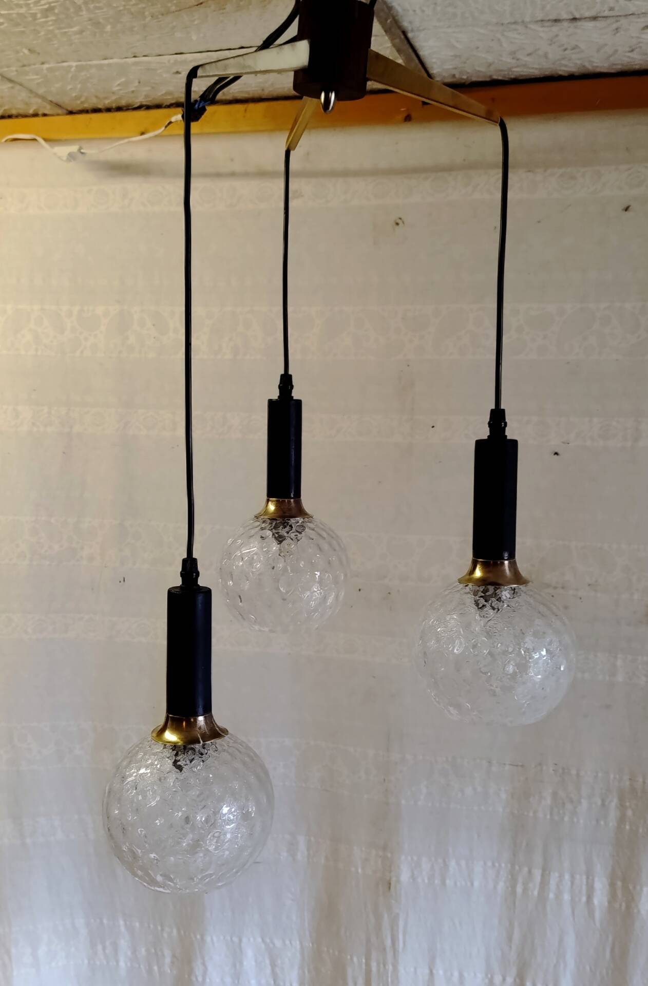 Chandelier with 3 lights - 1950s/60s