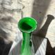 Bright green “Opalino Italy” vase