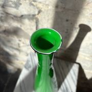 Vase "Opalino Italie" vert vif