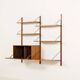 Poul Cadovius shelving unit with a desk in walnut for Cado, 1960s