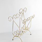 Golden wire magazine rack 1960