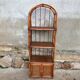 Vintage 70s rattan library