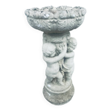 Garden statues 3 angels child stone decoration cup