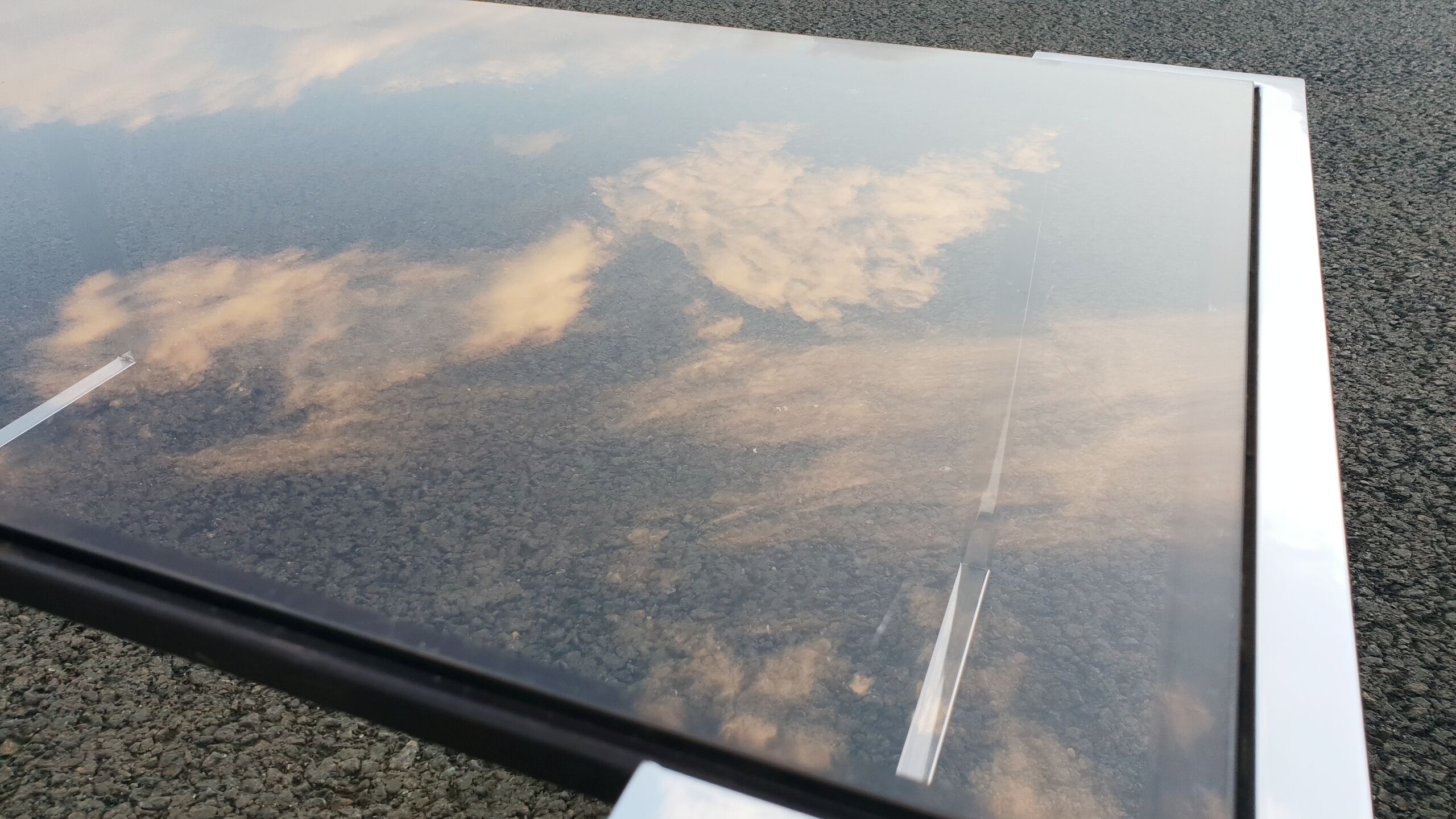 Vintage glass coffee table