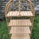 Vintage 60s bamboo rattan standing shelf
