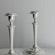 Paire de bougeoirs en inox