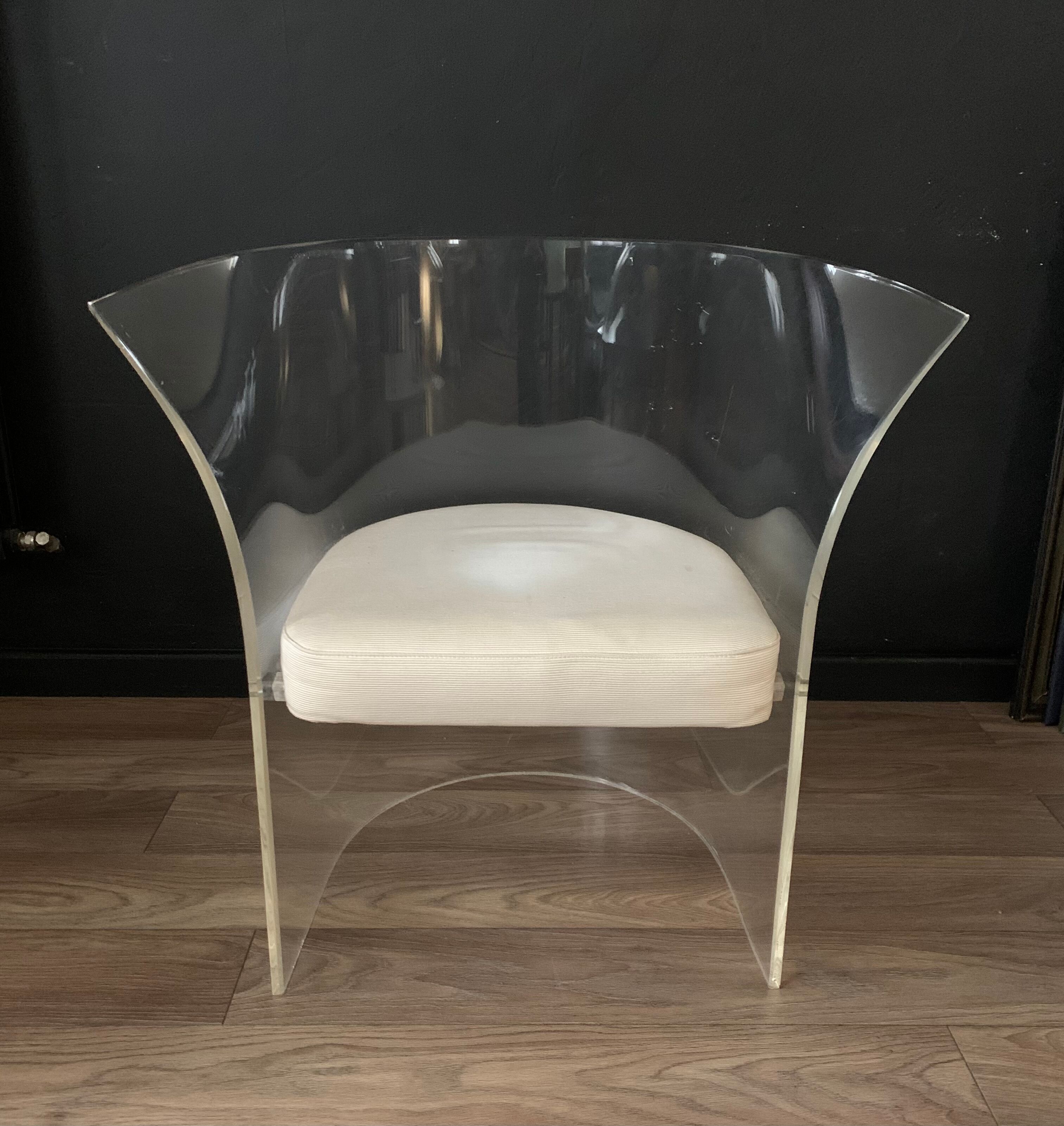 Fauteuil vintage lucite Vladimir Kagan