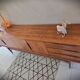 Low teak sideboard Scandinavian design