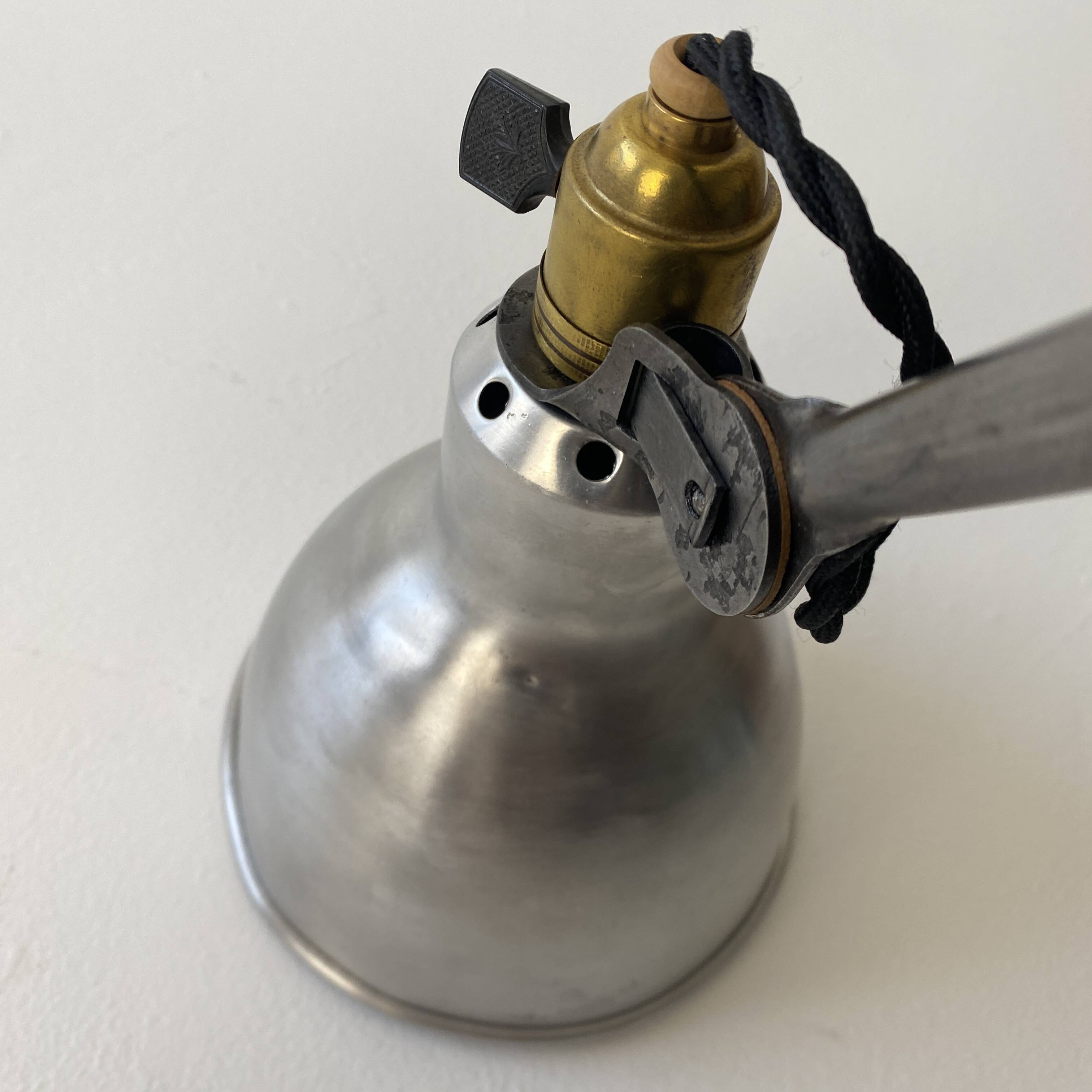 PAIR OF ANTIQUE INDUSTRIAL WALL LIGHTS "GRAS RAVEL" No. 304