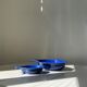 Set of 2 blue fish dishes. Hollow ceramic serving dishes