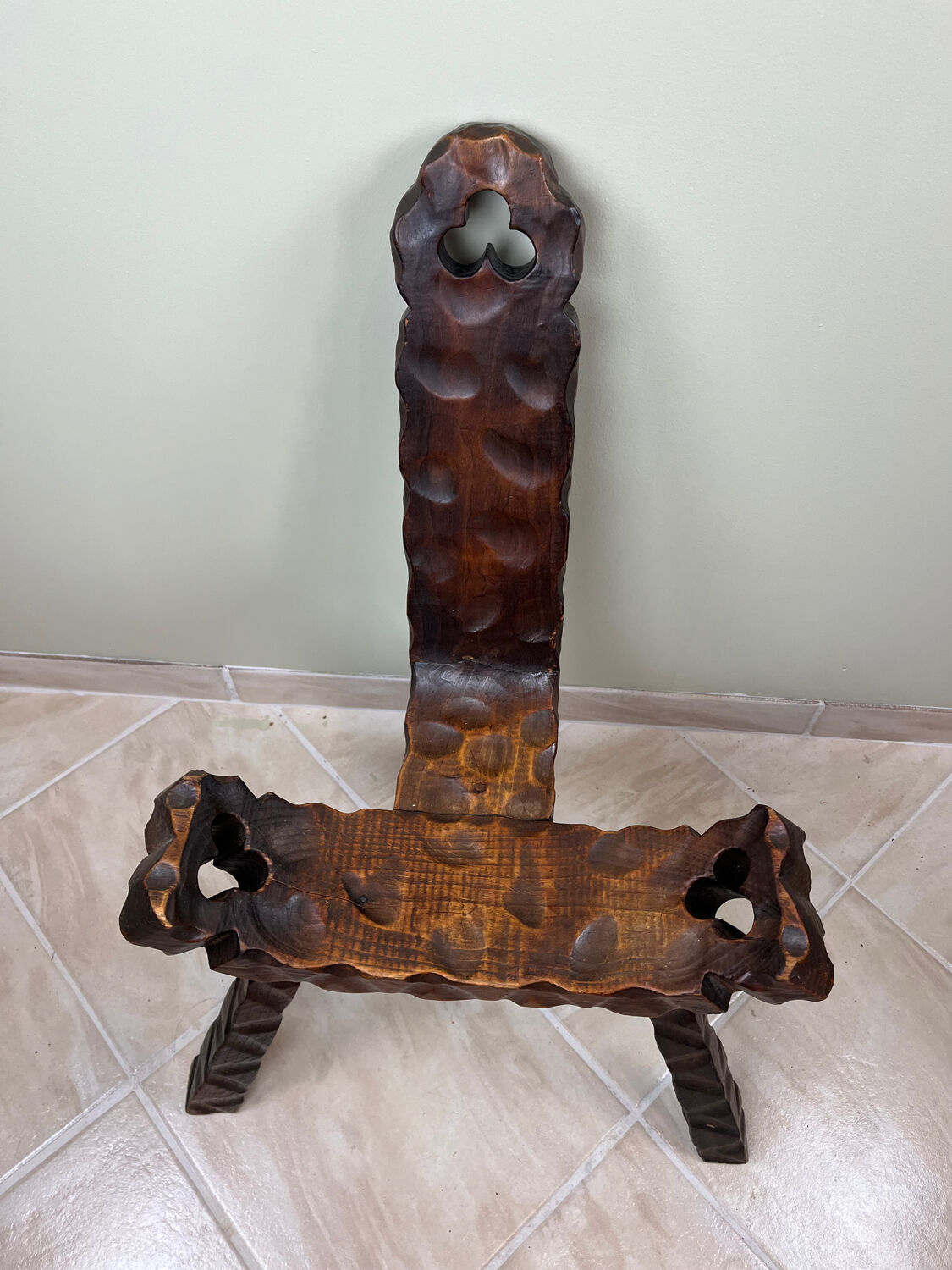 Brutalist tripod stool