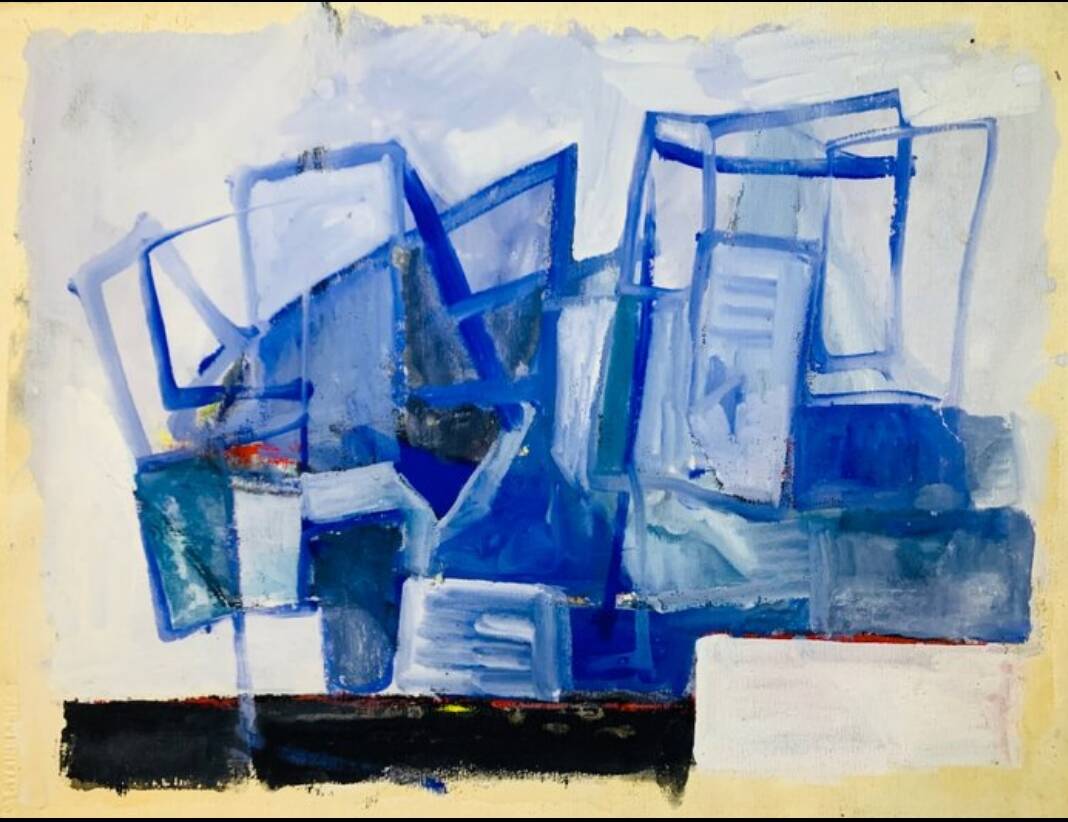 Oil on abstract paper Jean-Marie Planque