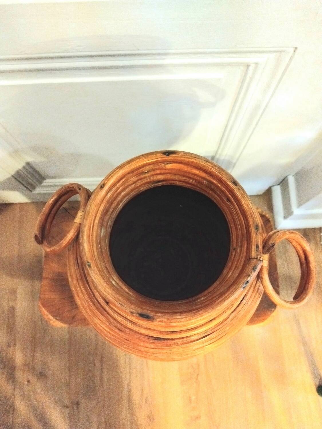 Handcrafted rattan amphora