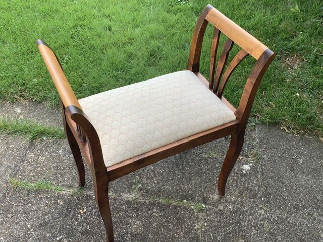 Bench, end of sofa, two-tone wooden end of bed. Old