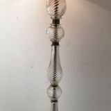 Glass lamp foot and wrought iron