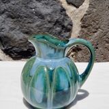 Blue ceramic melon pitcher