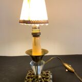 Brass lamp foot and glass