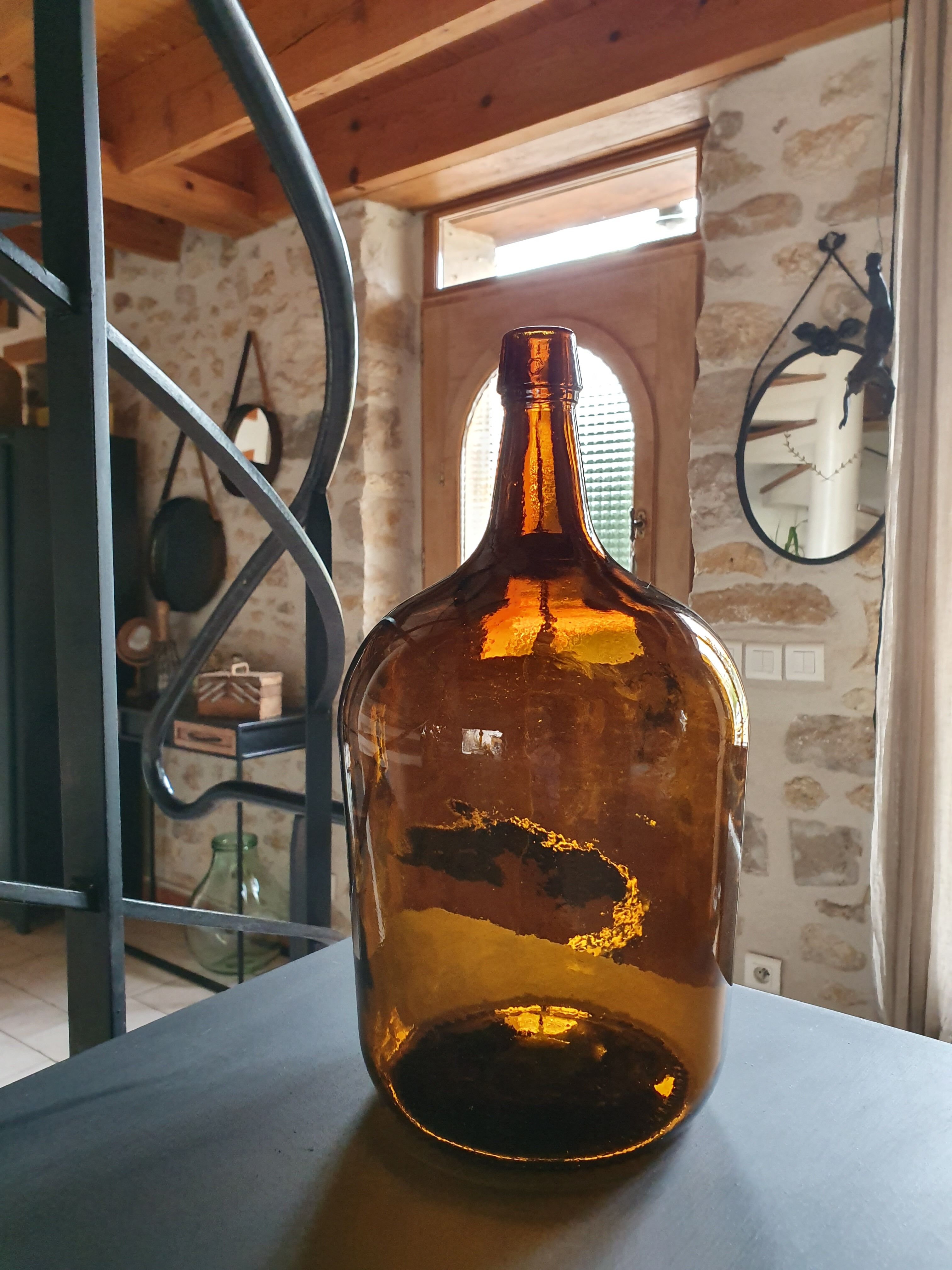 Demijohn ancient amber